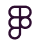 Figma-logo in paarse tinten, eenvoudige en herkenbare ontwerpsoftware-iconografie.