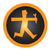 Oranje drempelvrij logo (deel van site voldoet aan level a of aa van wcag 2. 0 of webrichtlijnen 2)