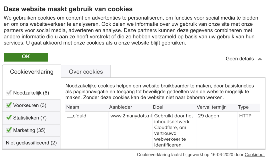 Cookiebot consent banner. De voordelen en nadelen van cookiebot