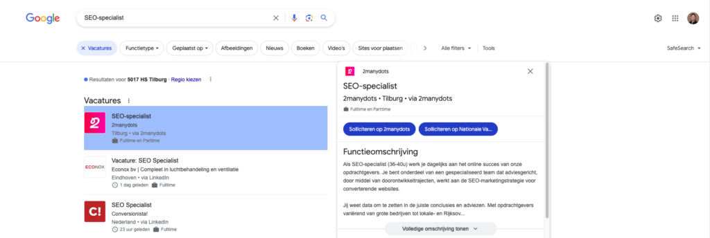 google for jobs structured data 1. Kenniscentrum