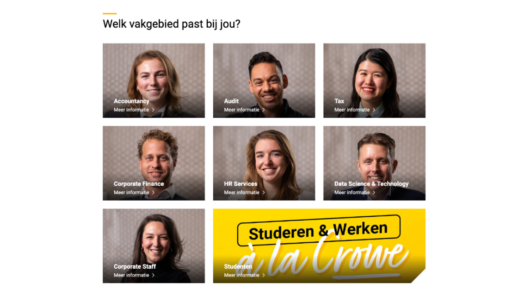 Ontdek welk vakgebied bij jou past: Accountancy, Audit, Tax, Corporate Finance, HR, Data Science of Corporate Staff.