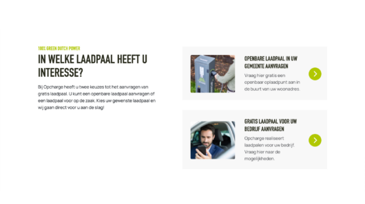 Opcharge offers free public or business EV charging stations. Choose your preference and apply directly on the website.