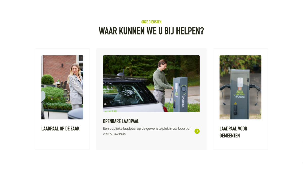 Services: workplace charging station, public charging station, municipal charging station. Explore how we can help you.