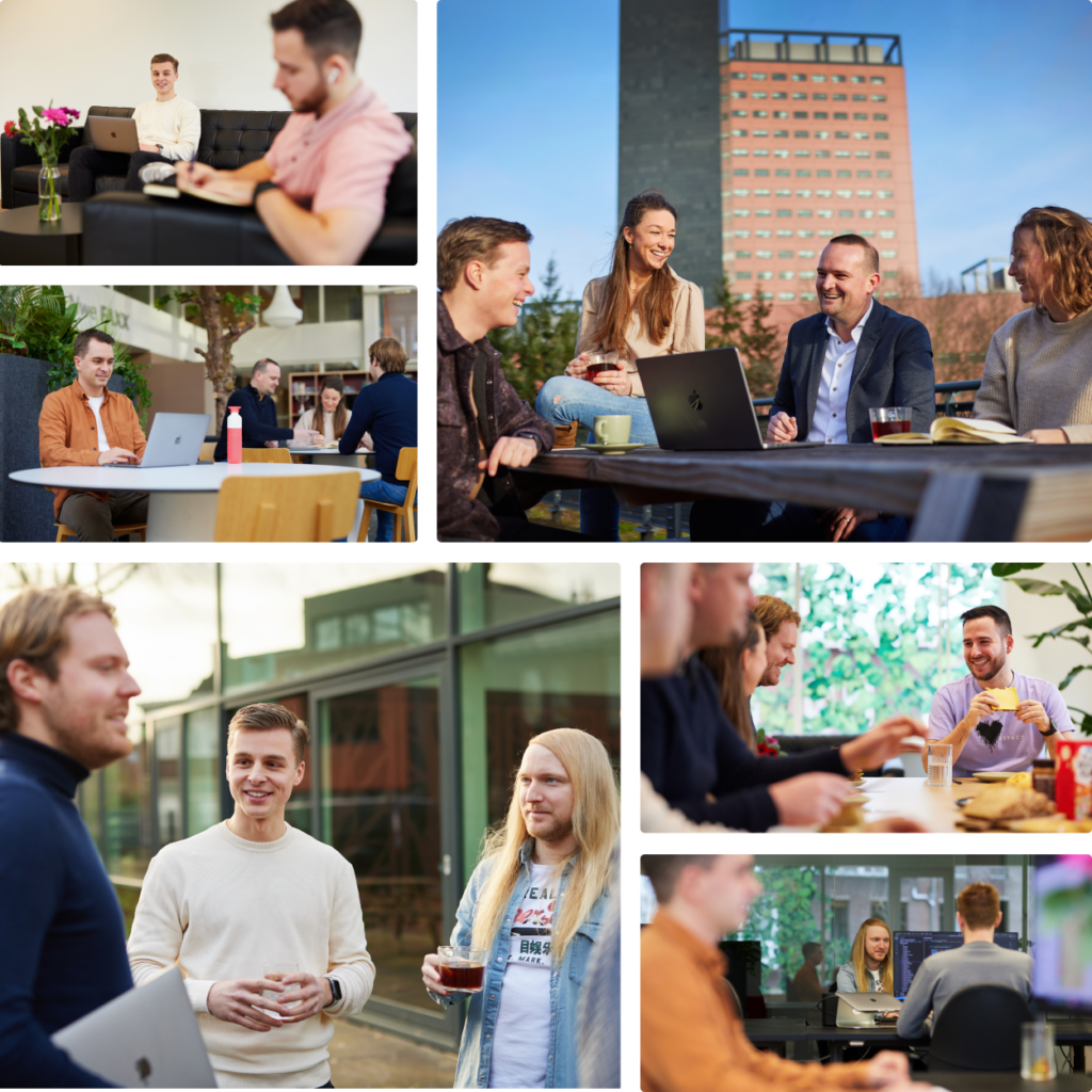 Group collaboration and discussions in various settings, including indoor and outdoor, focusing on teamwork and productivity.