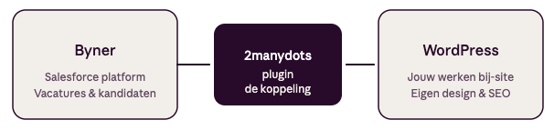 Wordpress byner koppeling infographic. Wordpress byner koppeling (o. A. Api & plug-in) maken doe je zó: